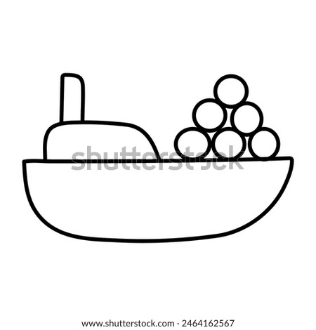 Premium download icon of cargo boat


