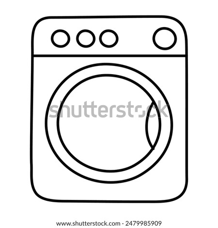 Premium design icon of washing machine

