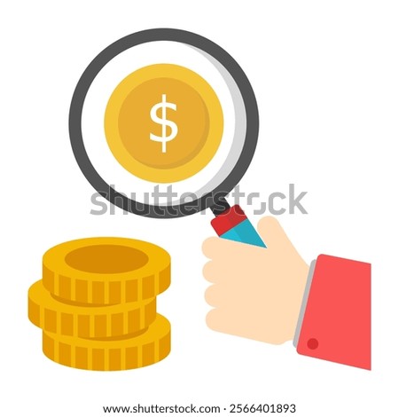 Premium design icon of search dollar