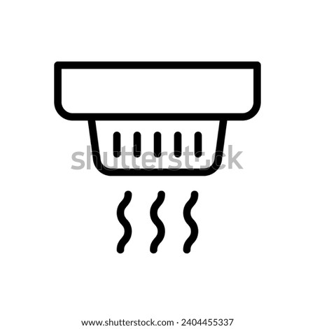 Smoke detector icon for building safety from fire
