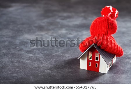 Similar – Image, Stock Photo Insulated house from dark mountains