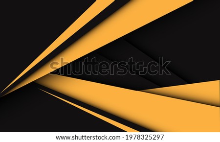 Abstract yellow triangle arrow speed direction on dark grey design modern futuristic creative background vector illustration.