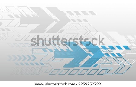 Abstract blue grey arrows direction dynamic speed design modern futuristic technology background vector illustration.