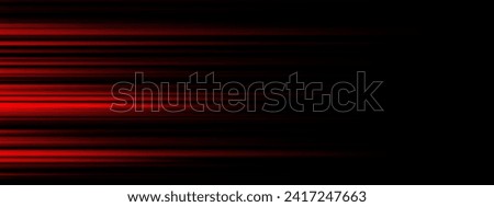 Abstract red lighting effect speed direction on a black background vector illustration.
