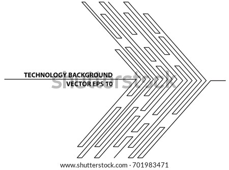 Abstract black line arrow circuit futuristic technology network internet graphic design background vector illustration.