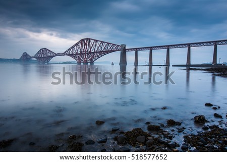 Forth bridges in Edinburgh, Scotland Stok fotoğraf © 