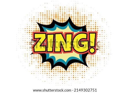 Zing! Comic Speech 3d Text Style Effect Mockup