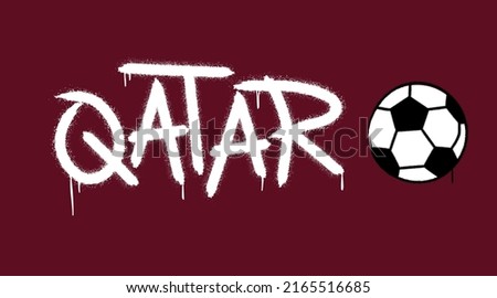 Similar – Image, Stock Photo World Cup dirty football with traces of blood scandal and slavery