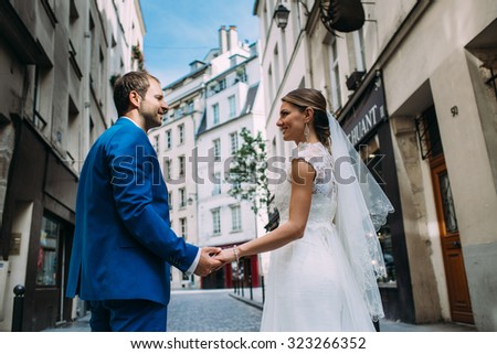 loving couple in Paris. romantic photos