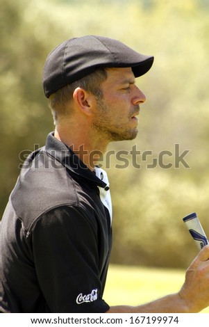 GIOVINAZZO , CARMINE  - NOVEMBER 17: Actor Guest Player Playing at Gary Player Charity Invitational Golf Tournament  November  17, 2013, Sun City, South Africa. Carmine profile portrait picture.