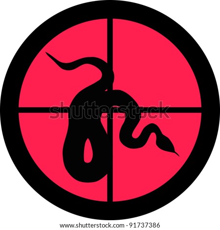 In the scope series - Snake in the cross-hair of a gun?s telescope. Can be symbolic for need of protection, being tired of, intolerance or being under investigation.