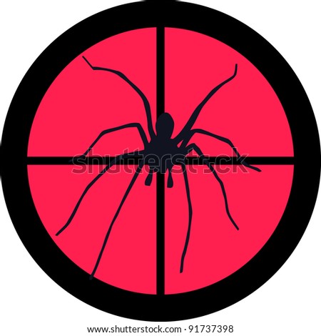 In the scope series - Spider in the cross-hair of a gun?s telescope. Can be symbolic for need of protection, being tired of, intolerance or being under investigation.