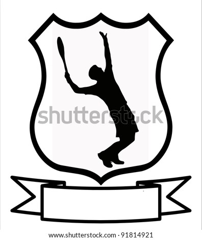 Tennis Sport Emblem Badge Shield Logo Insignia Coat of Arms