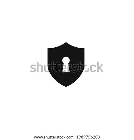 keyhole shield icon. Vector illustration for graphic design, Web, UI, app.