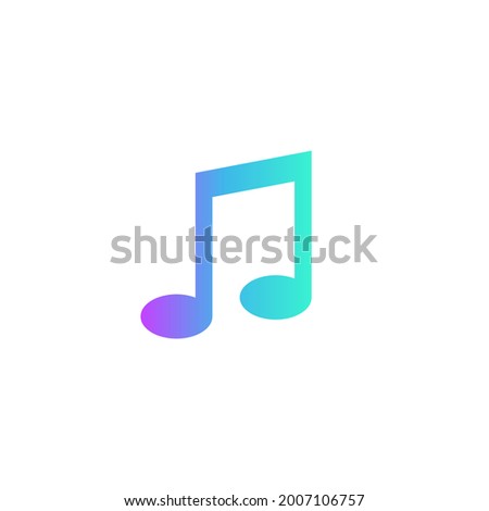 music, melody, note icon. Vector illustration for graphic design, Web, UI, app