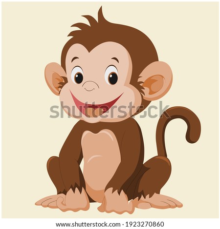 
a happy funny monkey smiling