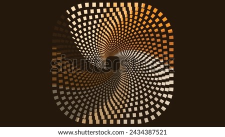 Abstarct light and dark spiral wavy line round background.