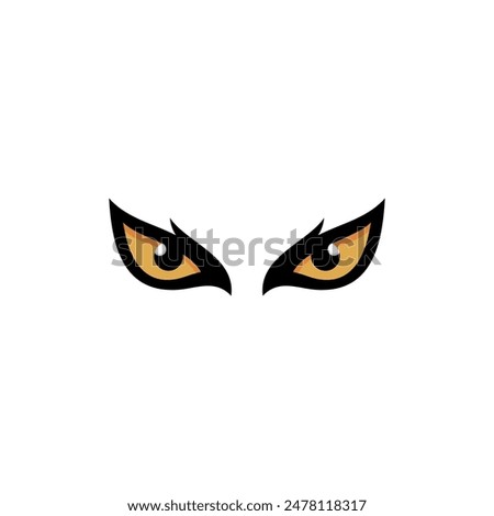 Vector logo of two eagle eyes, sharp eyes, fierce and on target.