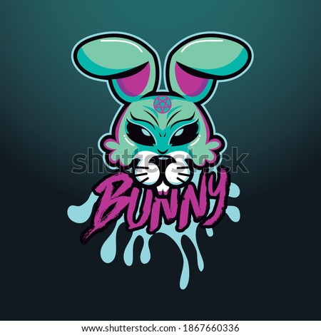 Bunny rabbit esport mascot logo design