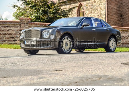 BERLIN - AUGUST 2014: Bentley Mulsanne at the test drive event for automotive journalists from Eastern Europe.