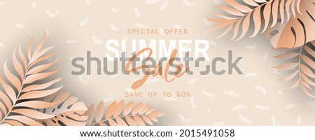 Summer banner template for advertising summer arrivals collection or seasonal sales promotion