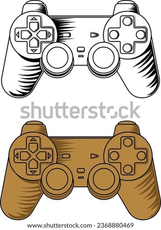 vintage game controller vector illustration