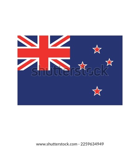 New Zealand flag sign. Polynesia and Oceania. Waitangi day. National symbol - New Zealand flag icon. Anzac Day