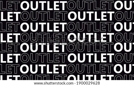 Outlet post sale icon tag black and white