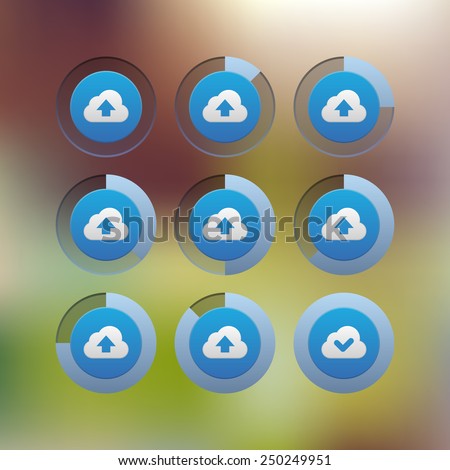 Icons cloud storage for web design