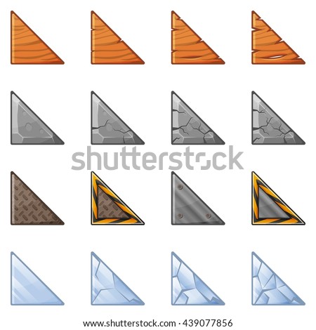 Set Of Triangular Blocks For Physics Game 1