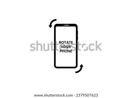 rotate your phone icon. rotate your smart phone orientation vector icon symbol