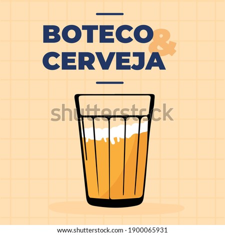 American Cup. Brazilian  Copo Americano. Drawings. Brazilian bar
beer