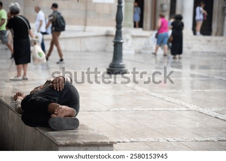 Image, Stock Photo Unrecognized person passing a marijuana joint to his friend during a party.