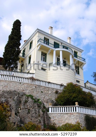 Classic Villa from Greece  on a Hill. This Villa is a historical building which was reconditioned.