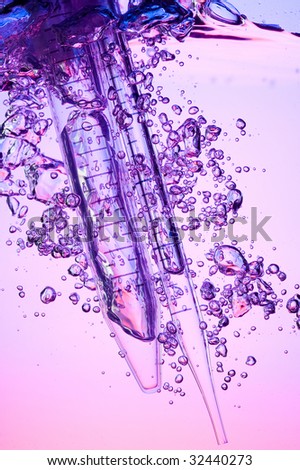 Chemical Test Tube . Chemical experiment with Laboratory glass.