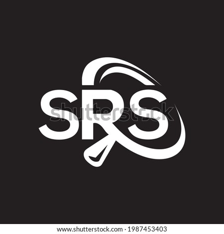 SRS letter logo design on black background. SRS creative initials letter logo concept.
