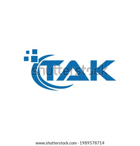 TAK letter logo design on white background. TAK creative initials letter logo concept.