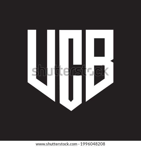 UCB letter logo design on black background. UCB creative initials letter logo concept.