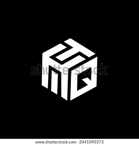 THQ or HTQ Unique abstract geometric vector logo design