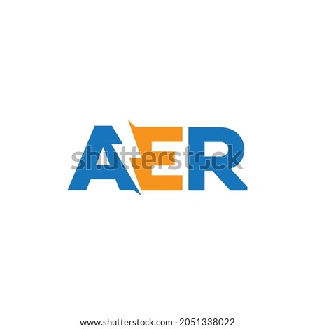AER Unique abstract geometric vector logo design