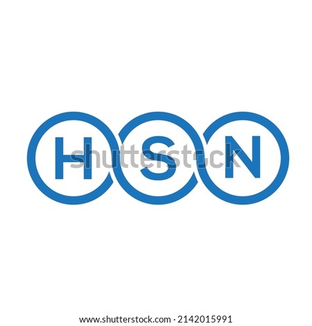 HSN letter logo design on white background. HSN creative initials letter logo concept. HSN letter design.
