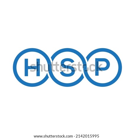 HSP letter logo design on white background. HSP creative initials letter logo concept. HSP letter design.

