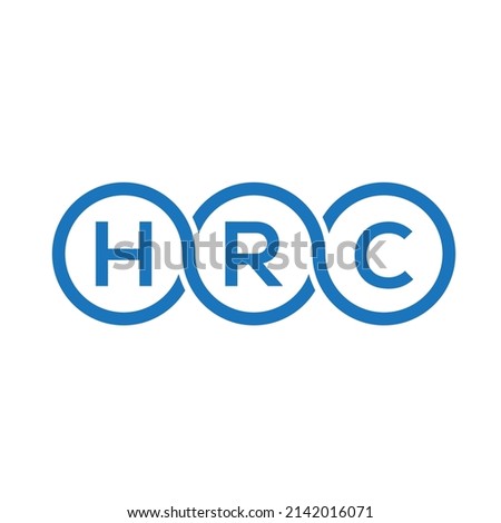 HRC letter logo design on white background. HRC creative initials letter logo concept. HRC letter design.
