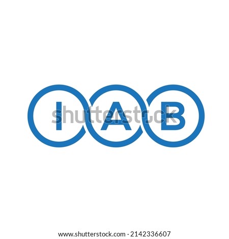 IAB letter logo design on white background. IAB creative initials letter logo concept. IAB letter design.
