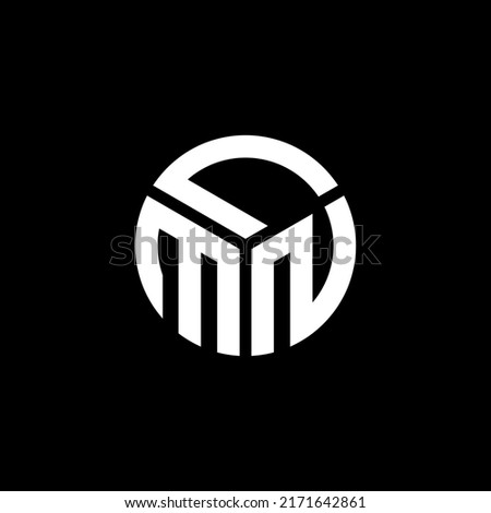 LMN letter logo design on black background. LMN creative initials letter logo concept. LMN letter design.
