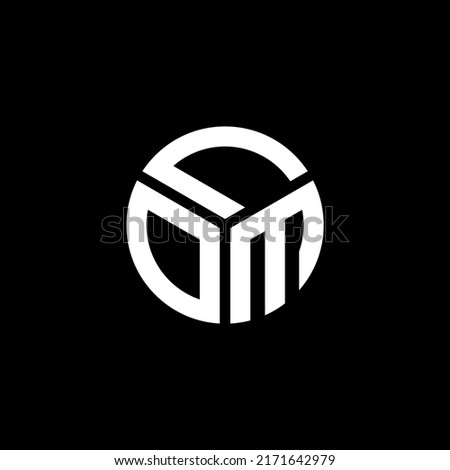 LOM letter logo design on black background. LOM creative initials letter logo concept. LOM letter design.
 Stock fotó © 