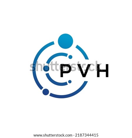 PVH letter technology logo design on white background. PVH creative initials letter IT logo concept. PVH letter design.