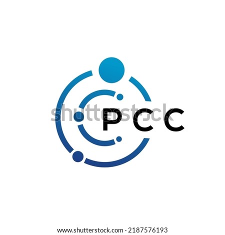 PCC letter technology logo design on white background. PCC creative initials letter IT logo concept. PCC letter design.