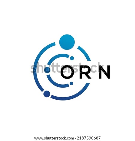 ORN letter technology logo design on white background. ORN creative initials letter IT logo concept. ORN letter design.
