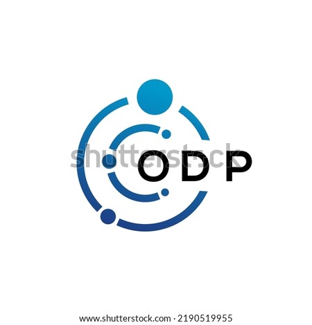 ODP letter technology logo design on white background. ODP creative initials letter IT logo concept. ODP letter design.